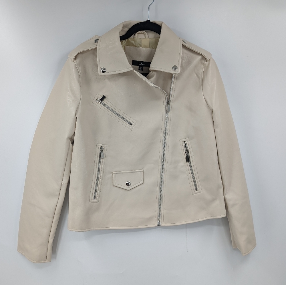 NWT LULU'S Vegan Leather Moto Jacket Coat